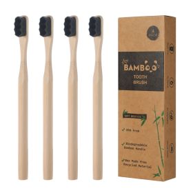 4 PCs Environmental Protection Bamboo Toothbrush