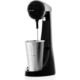 Ovente Classic Milkshake Maker Machine 2 Speed with 15.2 oz Stainless Steel Mixing Cup Compact & Easy Clean Drink Mixer Blender for Malted Milk ,Soft