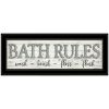 "Bath Rules" By Susie Boyer, Ready to Hang Framed Print, Black Frame