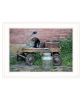 "Milk Wagon" by Billy Jacobs, Ready to Hang Framed Print, White Frame