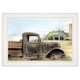 "Vintage Farm Trucks I" by Lori Deiter, Ready to Hang Framed Print, White Frame