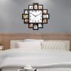 Photo Frame Clock Picture Collage 12-Picture Display Wall Clock Photowall Wall Hanging Home Decor