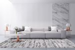 Milano Collection Manhattan Silver Woven Area Rug