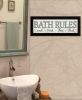 "Bath Rules" By Susie Boyer, Ready to Hang Framed Print, Black Frame