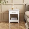 NightStand with Drawer, Solid One Drawer Nightstand Bedside Table