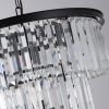 Black Luxury Crystal Chandelier Modern Chandeliers Lights Fixture Hanging Pendant Light Fixture for Dining Room Bedroom Living Room Dia 19.7 Inch-Blac