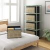 4 pieces with handle fabric storage box, foldable cube storage box, shelf storage basket, storage box for finishing the wardrobe box