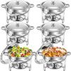 Round Buffet Catering Dish For Home and Outdoor 6 Packs