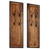 Coat Racks 2 pcs Solid Sheesham Wood