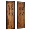 Coat Racks 2 pcs Solid Sheesham Wood