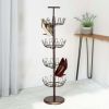 Bronze Revolving Shoe Tree - 4 Tiers, Holds up to 24 Pairs in Style and Organization!