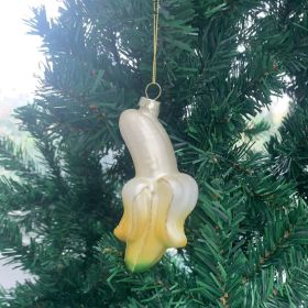 Blown Glass Fruit Dessert Holiday Christmas Tree Decoration Pendant (Option: BANANA)