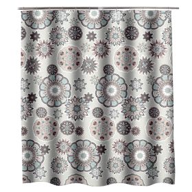 Simple Home Printed Thickening Waterproof Shower Curtain (Option: 80x180cm)