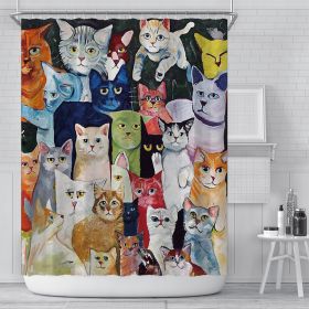 Waterproof Polyester Bathroom Curtain Shower Curtain (Option: 2-90G)