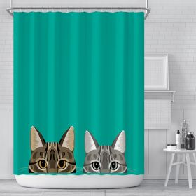 Waterproof Polyester Bathroom Curtain Shower Curtain (Option: 4-90G)