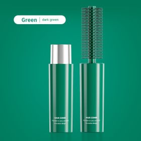 Portable Hair Curling Comb Inner Buckle Cylinder Rolling Comb (Option: Imperial Palace Green)