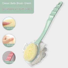 Bath Brush Back Soft Hair Bath Female Bath Brush Back Rub Bath Towel (Option: Green Belt Bath Ball)