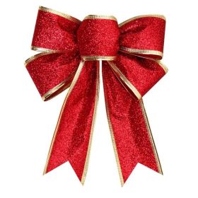 Pendant Christmas Gold Bow Decoration (Option: Large Bow Width About 20cm-Red Bow)