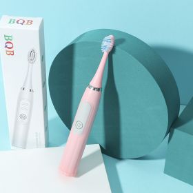 Electric Toothbrush Fine Soft Daily Use (Color: Pink)