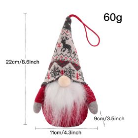 Christmas Decoration LED Luminous Doll Christmas (Option: Gray Large)