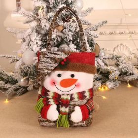 Christmas Decoration Supplies Bark Gift Bag (Option: Snowman Style)