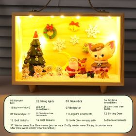 Eve Gift For Girls Advanced Sense Practical Children's Handmade Diy The Christmas Cottage (Option: Fairy Christmas-20x13x11)