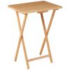 Indoor Single Folding TV Tray Table Natural 19 x 15 x 26