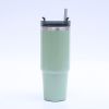 1pc Stainless Steel Vacuum Mug; Home; Office Or Car Vacuum Flask; Insulation Cup With Straw; Insulated Tumbler