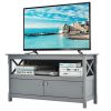 44 Inches Wooden Storage Cabinet TV Stand