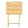 Indoor Single Folding TV Tray Table Natural 19 x 15 x 26