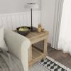 Rustic Wood Square End Table with Shelf