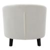 PU Leather Tufted Barrel ChairTub Chair for Living Room Bedroom Club Chairs