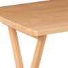 Indoor Single Folding TV Tray Table Natural 19 x 15 x 26