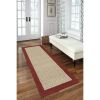 Machine Washable Faux Sisal Gray Indoor Accent Rug Set, 3-Piece Set