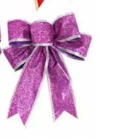 Pendant Christmas Gold Bow Decoration (Option: Large Bow Width About 20cm-Rose Red Bow)