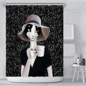 Waterproof Polyester Bathroom Curtain Shower Curtain (Option: 7-150g)