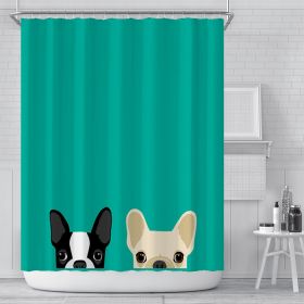 Waterproof Polyester Bathroom Curtain Shower Curtain (Option: 3-150g)